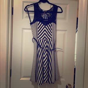 Black and White Chevron Dress